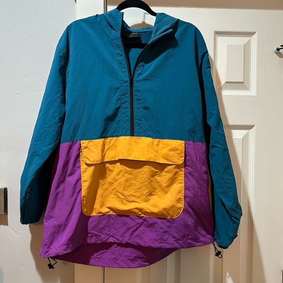 Vintage windbreaker No Boundaries Teal, Purple, and Yellow Windbreaker - Picture 1 of 4
